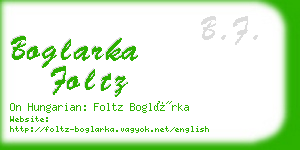 boglarka foltz business card